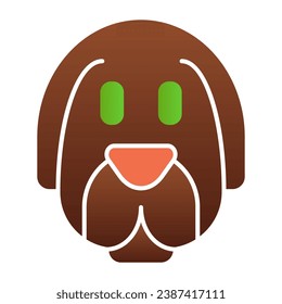 Dog face flat icon. Animal color icons in trendy flat style. Puppy gradient style design, designed for web and app. Eps 10