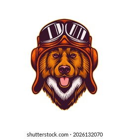 dog face happy vector ilustration