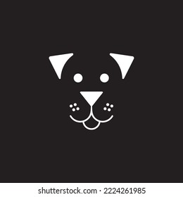  dog face head icon Logo design Template Illustration Stock Vector, face dog logo design vector image 