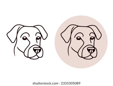 Dog face head logo icon