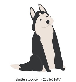 Dog face icon cartoon vector. Siberian husky. Cute wolf