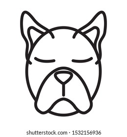 Dog Face Icon. Concept for Healthcare Medicine and Pet Care. Outline and Black Domestic Animal. Pets Symbol, Icon and Badge. Simple Vector illustration.