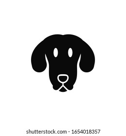 Dog face icon design isolated on white background. Vector illustration