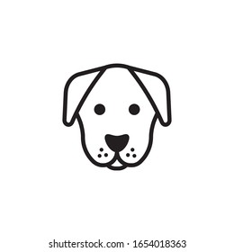 Dog face icon design isolated on white background. Vector illustration