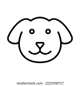 Dog, Dog Face Icon Logo Design Vector Template Illustration Sign And Symbol Pixels Perfect