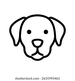 dog face icon on white background vector
Vector line icon animals
