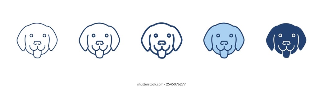 Dog face icon Symbol set collection