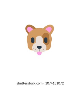 Dog face icon. Vector dog head flat illustration