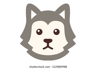 Dog face illustration design and cartoon art