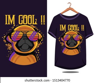 dog face illustration for t shirt design