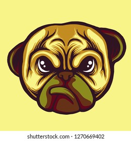 DOG FACE Logo Concept. Vektor Illustration eps. 8