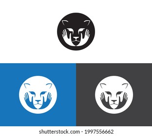 dog face logo design eps