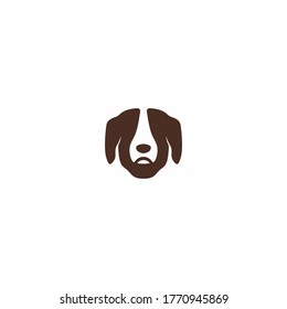 Dog face logo icon design vector