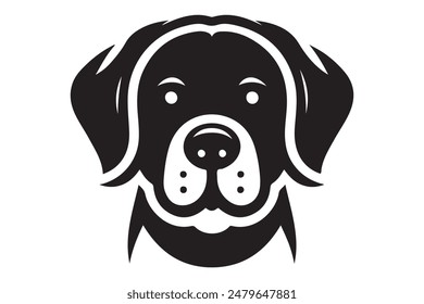 Icono de logotipo de cara de perro silueta Ilustración vectorial