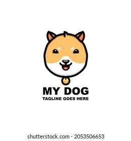 Dog Face Logo Premium Vector, Mascot, Clip art.