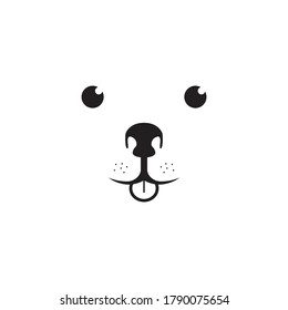 dog face minimalist vector design