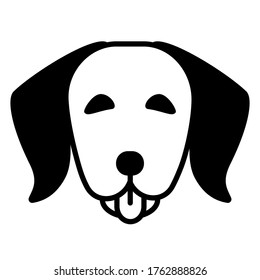 Dog Face Outline Icon Illustration Stock Vector (Royalty Free ...