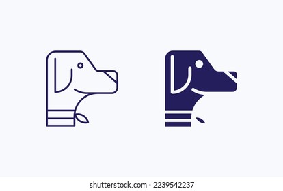Dog face, Pet illustration icon
