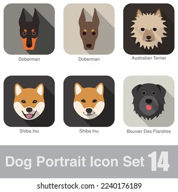 Dog face portrait icon design series