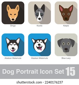 Dog face portrait icon design series