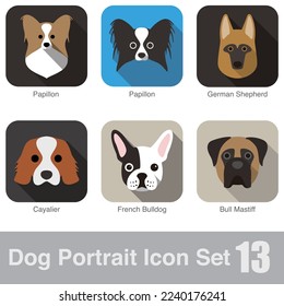 Dog face portrait icon design series