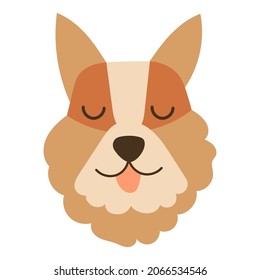 Dog Face Portrait. Vector illustration.