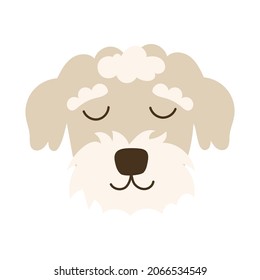 Dog Face Portrait. Vector illustration.