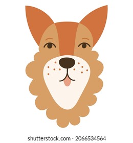 Dog Face Portrait. Vector illustration.
