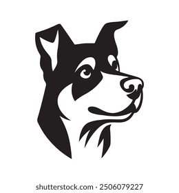 Hund Gesicht Silhouette Vektor Design eps