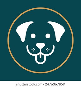 Dog face symbol dark abstract background beautiful vector illustration design
