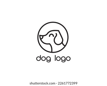 dog face vector animal logo