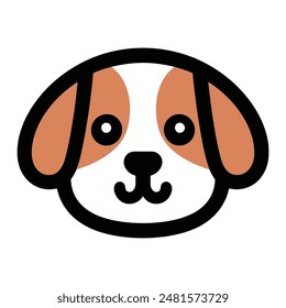 dog face vector cartoon icon