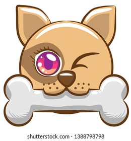 Dog face vector clipart design