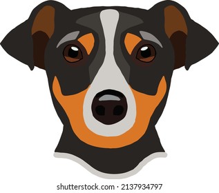 tatuaje de color del dibujo de la mano del vector de la cara del perro