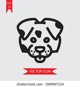 Dog face vector icon