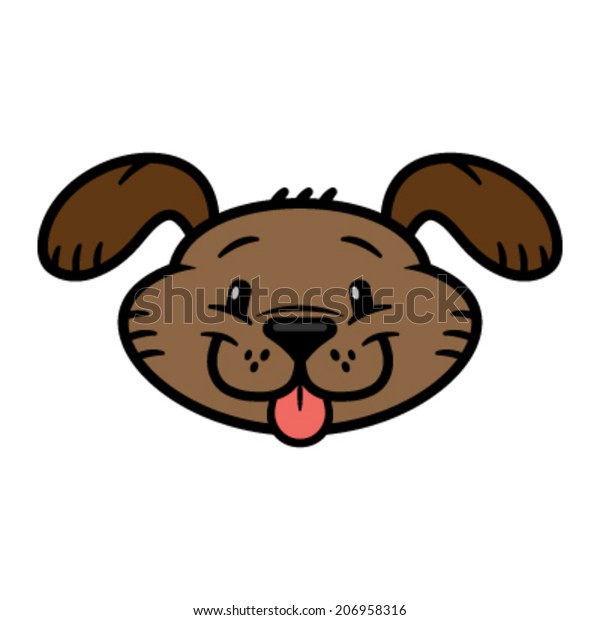 Dog Face Vector Icon Stock Vector (Royalty Free) 206958316