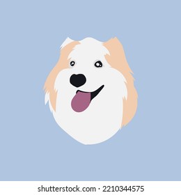 Dog face vector illustration cute simple