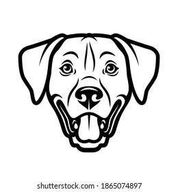 Dog face vector illustration isolated on white background