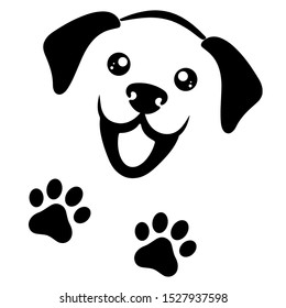 Dog face vector showing