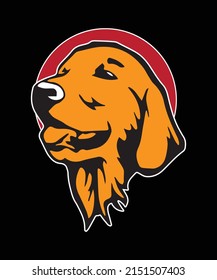 Diseño de camiseta del vector de la cara del perro