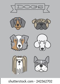 Dog faces