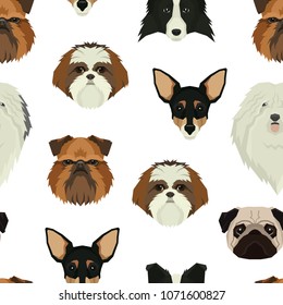 Dog faces pattern  Geometric style