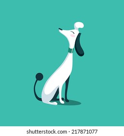 Dog Fancy Cartoon Illustration Vector Isolated