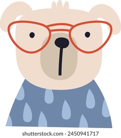 Dog In Fashion Clothes Vector Illustration