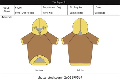dog fashion design vector illustration mock up