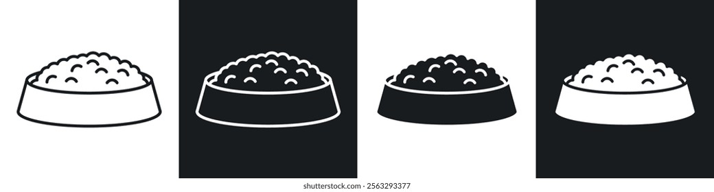 Dog feeding icon pack for app and website ui designs.