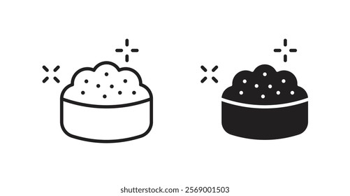 Dog feeding icon set vector graphics designs