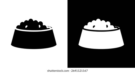 Dog feeding icon symbols. Vector illustration.