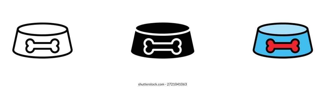 Vector de icono de alimentación de perro. símbolo de cuidado de mascotas. Ilustración vectorial.