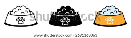 Dog feeding icon vector. pet care symbol. vector illustration.
